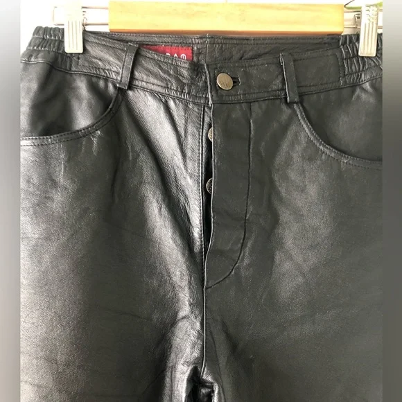 Vintage high waisted leather pants - Picture 2 of 6